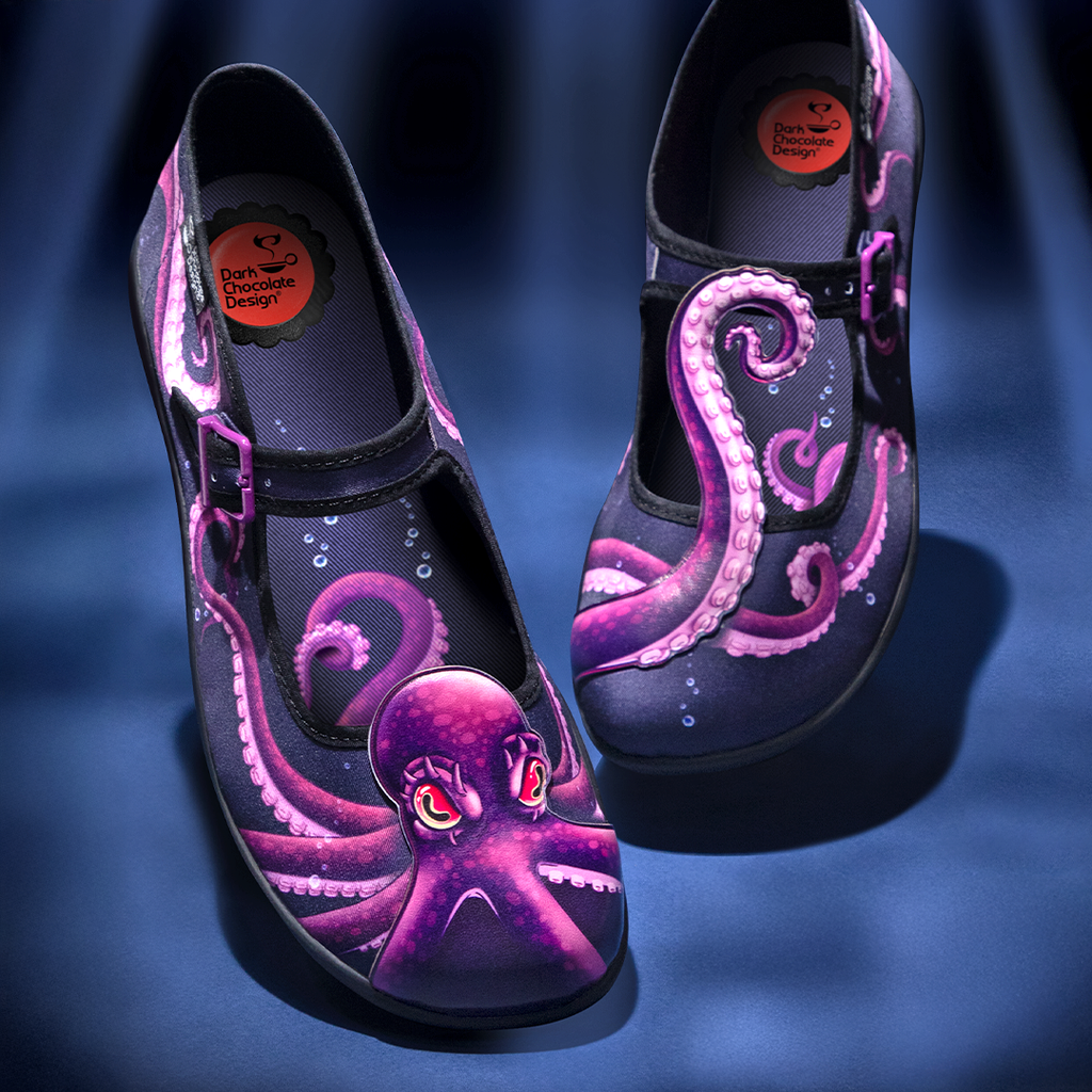 トロピカルマーメイドShellジュース Sea Demon Women's Mary Jane Flats – Hot Chocolate Design