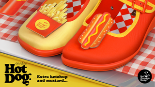 Chocolaticas Hot Dog Mary Jane Flat Shoes