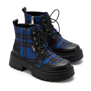 Blue Tartan Women's  Boots