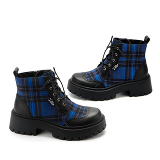 Blue Tartan Women's  Boots