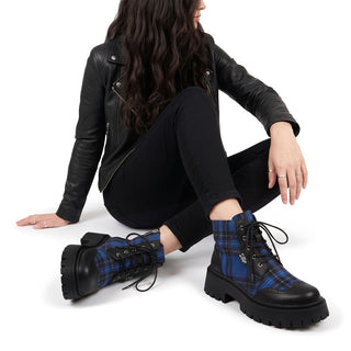 Blue Tartan Women's  Boots
