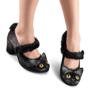 Zapatos de salón Mary Jane Chat Noir con tacones medios Chocolaticas® para mujer