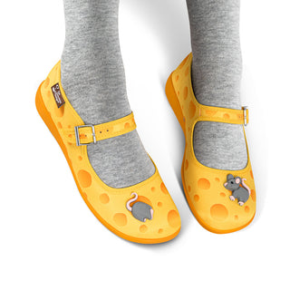 Chocolaticas® Mouse & Cheese Women's Mary Jane Flat