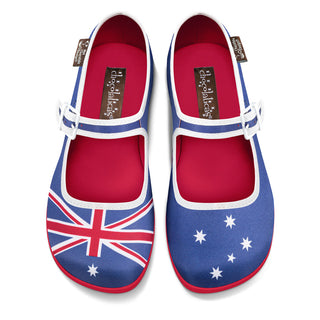 Chocolaticas® Australian Flag Women's Mary Jane Flat