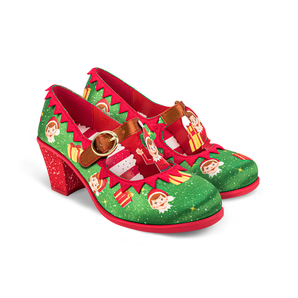 Chocolaticas® Mid Heels Elf Women's Mary Jane Pump – Hot Chocolate Chocolaticas® Mid Heels Elf Women's Mary Jane Pump – Hot Chocolate