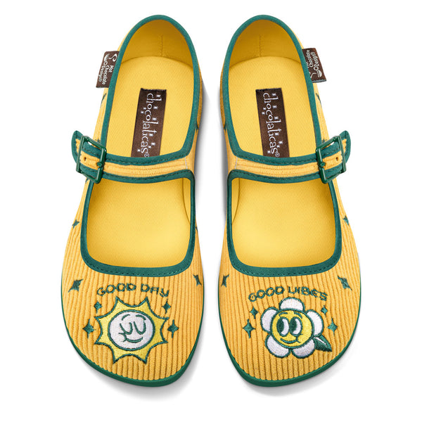 Chocolaticas® Good Day Women's Mary Jane Flat – Hot Chocolate Design