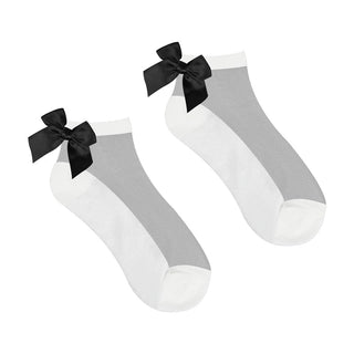 Mesh Bow Socks