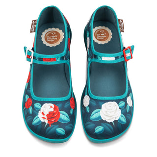 Chocolaticas® Paint The Roses Red  Women's Mary Jane Flat