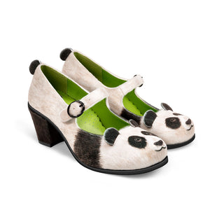 Chocolaticas® Mid Heels Panda Damen-Mary-Jane-Pumps