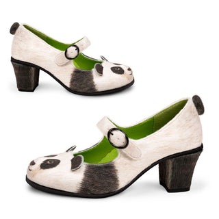 Chocolaticas® Mid Heels Panda Pump מרי ג'יין לנשים