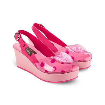 Chocolaticas® Pink Love Women's Sandal shoes