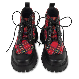 Red Tartan Women's  Boots