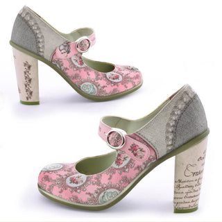 Chocolaticas® høye hæler Marie Antoinette Mary Jane Pump-sko for kvinner