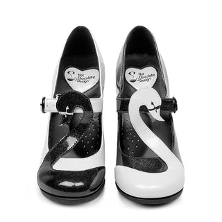נעלי עקב גבוהות של Chocolaticas® Black Swan לנשים של Mary Jane Pump