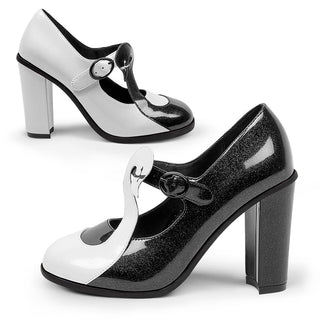 Chocolaticas® High Heels Black Swan Mary Jane Pump-Schuhe für Damen
