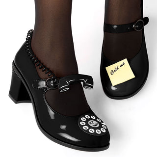 Chocolaticas® Mid Heels Call Me In Black Mary Jane Pump for kvinner