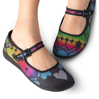 Zapatos planos Mary Jane Stitch de Chocolaticas® para mujer