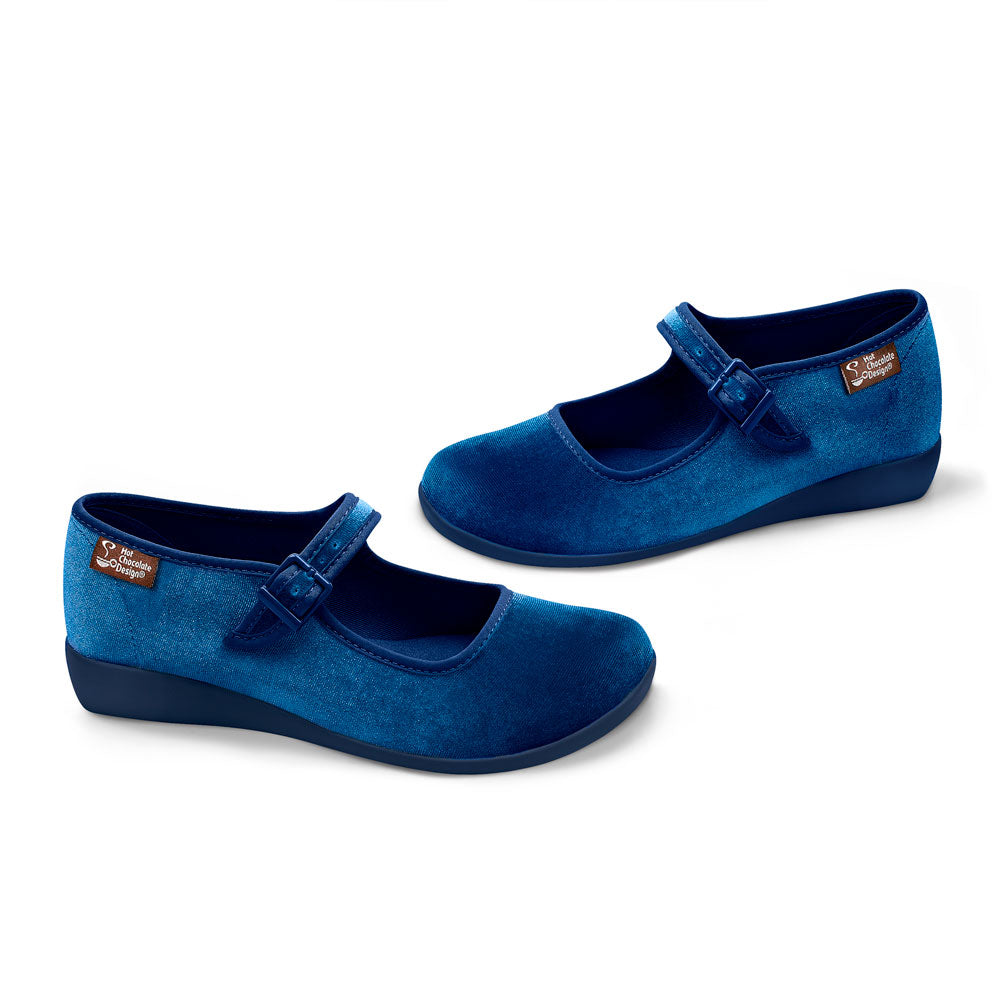 Chocolaticas® Curacao Blue Women's Mary Jane Flat Shoes – Hot