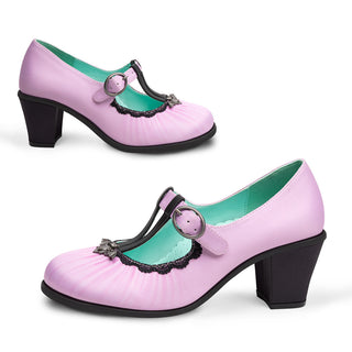 Chocolaticas® mid heels lily dame mary jane pump