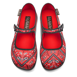 נעלי מרי ג'יין שטוחות של Chocolaticas® Bandana לנשים