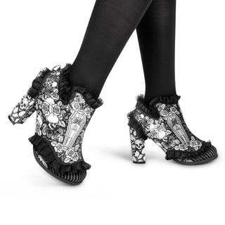 Chocolaticas® Zapatos de tacón alto estilo victoriano Mary Jane para mujer