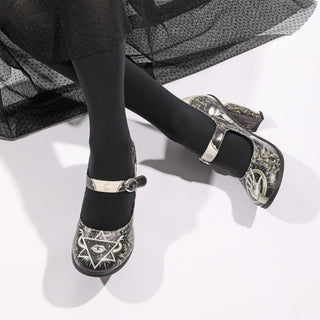 Chocolaticas® høye hæler, esoteriske Mary Jane Pump-sko for kvinner
